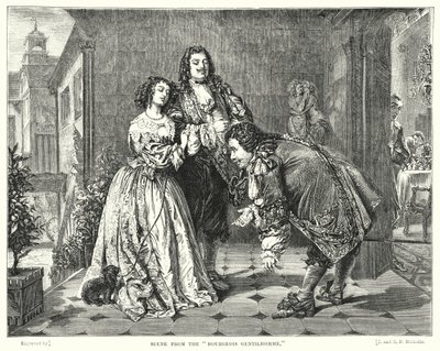 Scena dal Borghese Gentiluomo (incisione) da William Powell (after) Frith