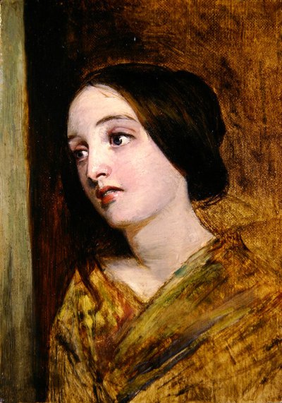 Testa e spalle di una ragazza da William Powell Frith