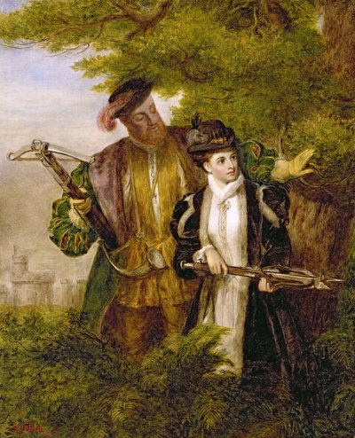Re Enrico e Anna Bolena a caccia di cervi nella foresta di Windsor, 1903 da William Powell Frith