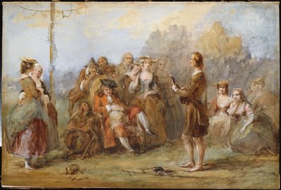 Il menestrello, anni 1840 da William Powell Frith
