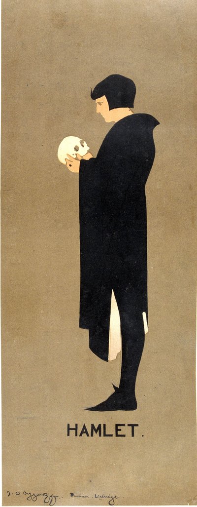 Poster per "Amleto" di William Shakespeare - dei Beggarstaffs (Sir William Nicholson (1872-1949) e James Pryde (1866-1941), fine XIX secolo da William & Pryde James (1866 1941) Nicholson