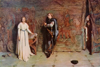 Shakespeare: Amleto e Ofelia, Amleto, Atto III, Scena 1 da William Quiller (after) Orchardson