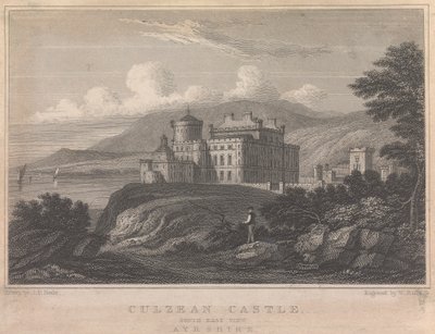 Castello di Culzean, vista sud-est, Ayrshire; pagina 84 (Volume Uno) da William Radclyffe