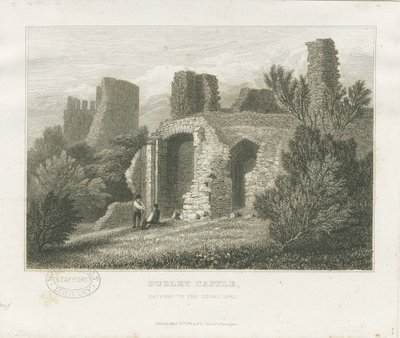 Castello di Dudley - Il Mastio: incisione, nd [c1831] da William Radclyffe