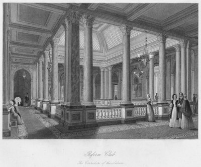 Reform Club. I corridoi del salone da William Radclyffe