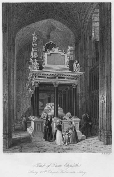 Tomba della regina Elisabetta: Cappella di Enrico VII, Abbazia di Westminster da William Radclyffe