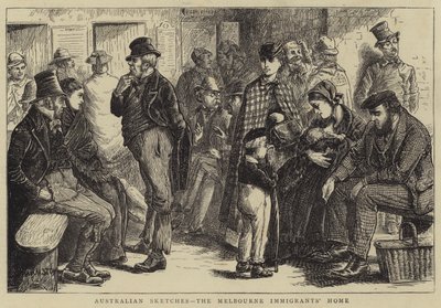 Schizzi australiani, la casa degli immigrati di Melbourne da William Ralston