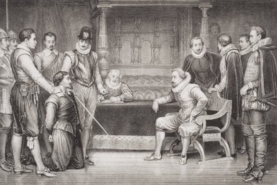 Guy Fawkes interrogato da Giacomo I e il suo consiglio nella camera da letto del re, da 
