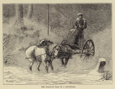 La posta di Sua Maestà in una tempesta di neve da William Ralston