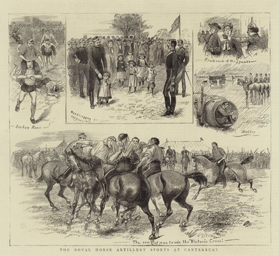 Gli sport della Royal Horse Artillery a Canterbury da William Ralston