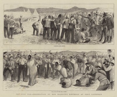 La guerra Zulu, celebrazione del compleanno di Sua Maestà a Fort Laurence da William Ralston