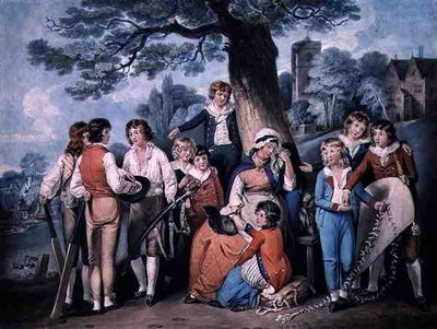 La vedova del soldato, o la collezione dei ragazzi di scuola da William Redmore (after) Bigg