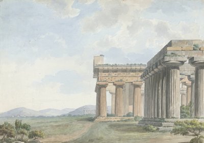 Vedute del Levante: Rovine del Tempio a Paestum, c.1785 da William Reveley