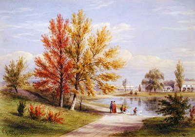 Il Lago Superiore, Central Park, New York City da William Rickarby Miller