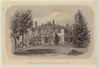 La residenza di Ralph Waldo Emerson da William Rickarby Miller