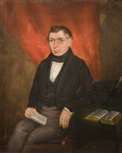 Ritratto di un uomo seduto da William Robert Hill