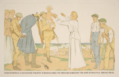 Contadini e soldati nei campi da William Rothenstein