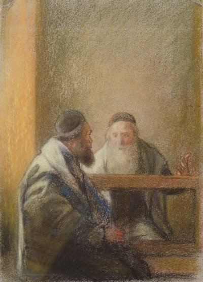Interno con due rabbini da William Rothenstein