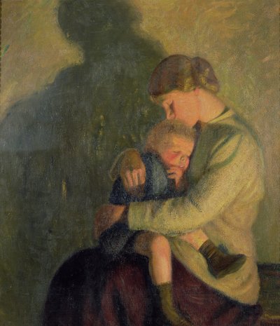 Madre e bambino: luce di candela da William Rothenstein