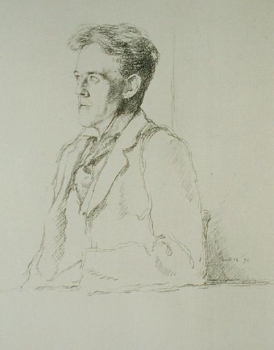 Ritratto di Hilaire Belloc da William Rothenstein