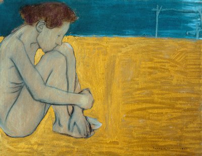 Nudo femminile seduto da William Rothenstein