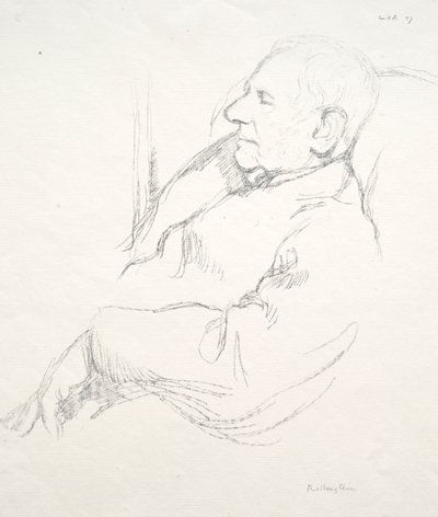 Sir Francis Seymour Haden addormentato da William Rothenstein