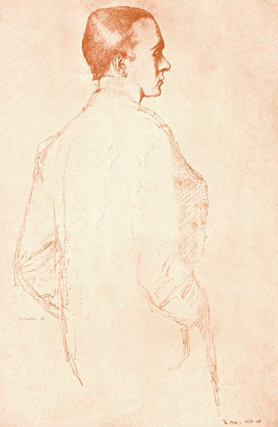 Sir Henry Maximilian Beerbohm, parodista e caricaturista inglese, 1911 da William Rothenstein