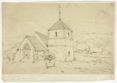 Chiesa di Eastdam vicino a Eastbourn Sussex da William Roxby Beverley