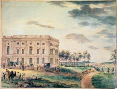 Veduta del Campidoglio di Washington prima che fosse bruciato dagli inglesi, c.1800 da William Russell Birch