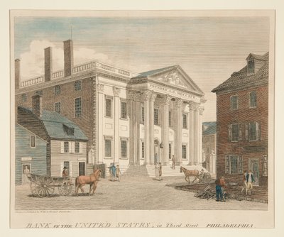 Banca degli Stati Uniti, in Third Street Philadelphia da William Russell Birch