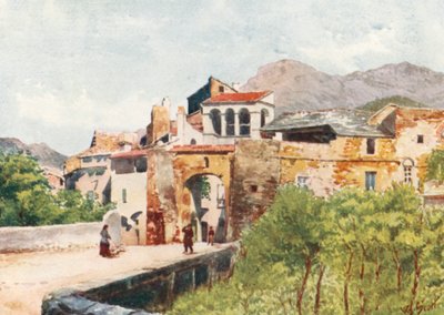 Ingresso di Toirano (litografia a colori) da William Scott