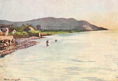 In riva al mare, Diano Marina, Cervo in lontananza (litografia a colori) da William Scott
