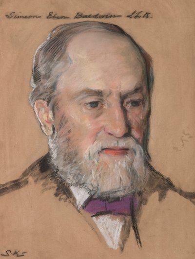 Simeon Eben Baldwin B.A. 1861, Prof. di Diritto 1872-1912 Governatore del CT da William Sergeant Kendall