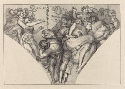 Serpente di bronzo, da Michelangelo da William Sharp after John Flaxman