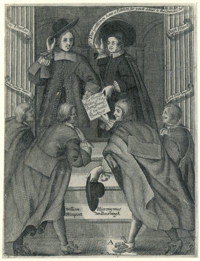 Presentazione di una petizione al segretario di stato inglese, ca. 1654 da William Sherwin