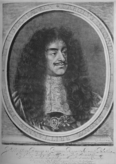 Ritratto di Carlo II, c1660-1685, 1928 da William Sherwin