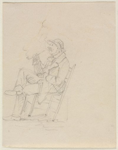 Uomo che fuma una pipa da William Sidney Mount
