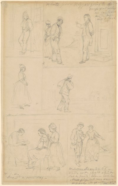 Studi di gruppi figurativi da William Sidney Mount