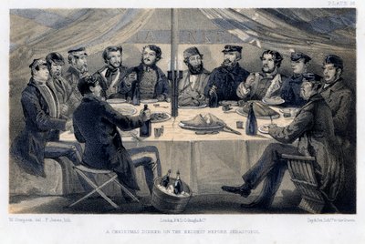 Cena di Natale sulle alture davanti a Sebastopoli da William Crimea Simpson