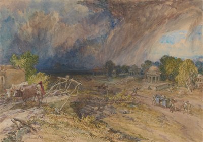 Tempesta di polvere in arrivo, vicino a Jeypore, Rajpootana da William Simpson