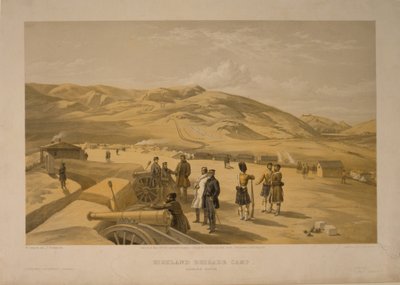 Campo della brigata delle Highland, 1855 da William Crimea Simpson