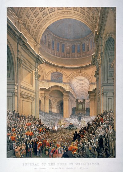 Interno della Cattedrale di San Paolo durante il funerale del Duca di Wellington, Londra da William Simpson