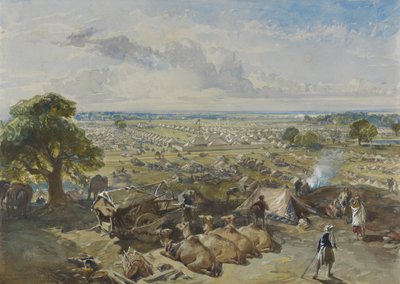Il campo del Governatore Generale e Comandante in Capo a Jalandhar, 1 febbraio 1860 da William Simpson