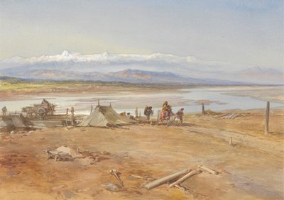 Il fiume Chenab, Punjab da William Simpson