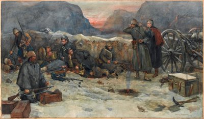 Gli Highlanders di Gordon: Alba nelle trincee da William Skeoch Cumming