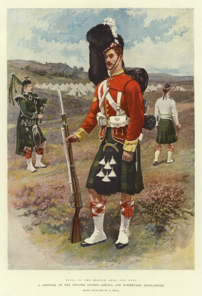Un caporale degli Argyll e Sutherland Highlanders della Principessa Louise da William Small