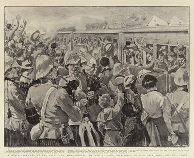 Un Caloroso Addio dai Cape Town Highlanders, il Contingente Neozelandese lascia Cape Town per il Fronte da William Small