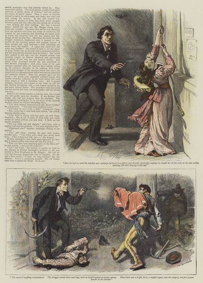 Illustrazione per Un episodio di West Woodlands, di Bret Harte (cromolitografia) da William Small