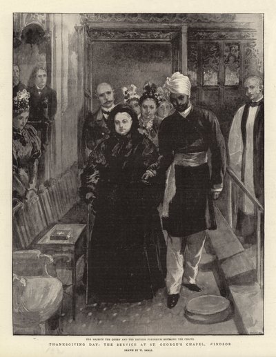 Giorno del Ringraziamento, il servizio alla Cappella di San Giorgio, Windsor da William Small