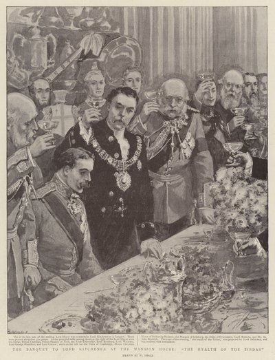 Il banchetto per Lord Kitchener alla Mansion House, il brindisi al Sirdar da William Small
